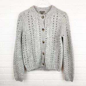 J. Crew Point Sur Pointelle Knit Cardigan